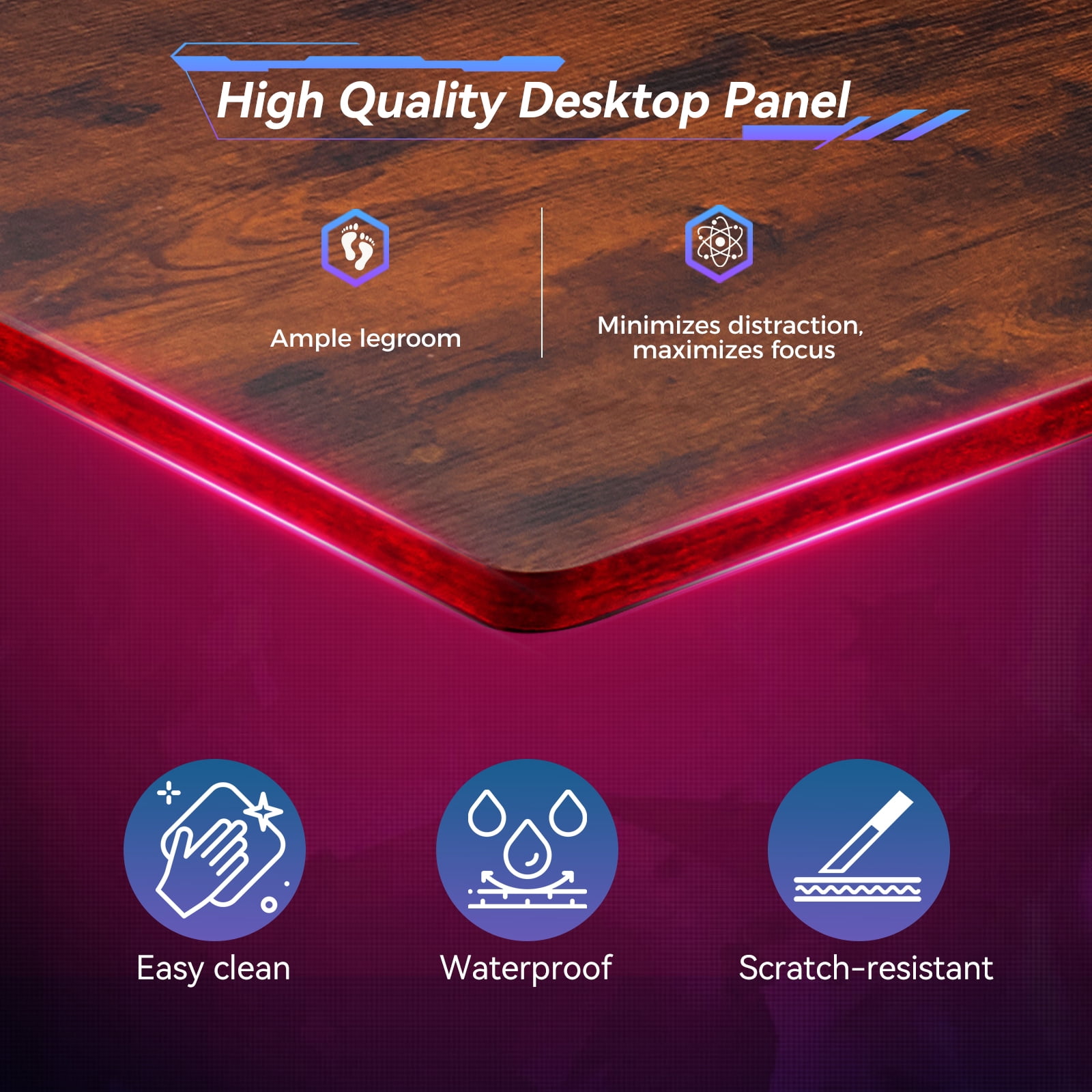 Gianna 66" L-Shaped Gaming Desk, Corner Computer Desk and Home Office Workstation, Sturdy Writing Desk for Gaming or Work