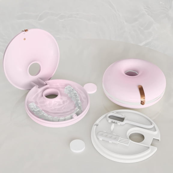 Lunxisen 4 Pcs Dental Brace Storage Box Sealed Dustproof Travel Case Oral Hygiene Cleaning Kit Organizer