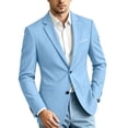 thumbnail image 7 of Riecok Blazers for Men Button Front Business Suit Jacket Solid Long Sleeve Casual Coat Formal Office Clothes with Pocket, 7 of 7