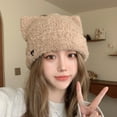 thumbnail image 6 of Babysbule Hats for Women Winter Winter Knitted Hats Fashion Cold Hat Cute Outdoor Warmth Thick Woolen Hats, 6 of 6