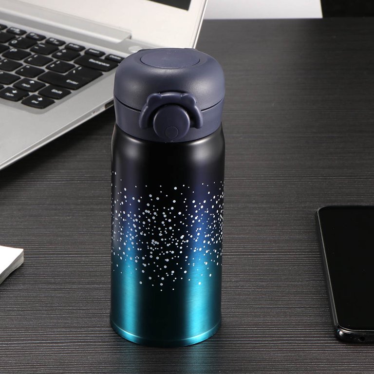 350 Starry Sky Thermos Stainless Steel Vacuum Flasks Cup Coffee Tea Milk Portable Travel Mug Thermo Bottle Gifts Thermocup, Size: 500, Black