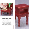 thumbnail image 2 of MasteelfCA 1pc 1:12 Mini House Miniature Furniture Double Layer Tea Table Ornament (Red), 2 of 8