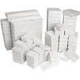 thumbnail image 2 of 888 Display - Pack of 50 Boxes of 3 1/2" x 3 1/2" x 1"H White Swirl Eggshell Finish Cotton Filled Jewelry Boxes, 2 of 3