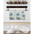 thumbnail image 3 of Spring Floral Kitchen Dish Towels for Drying Dishes Set of 2, Vintage Tulips Flower Butterfly Retro Wood Blue Waffle Weave Microfiber Hand Tea Bathroom Towels Quick Dry & Absorbent Towel 15.7x23.6, 3 of 7