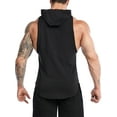 thumbnail image 4 of LilyLLL Mens Wokout Fitness Gym Hooded Tank Tops Quick Dry Muscle T Shirt, 4 of 4