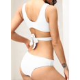 thumbnail image 2 of Bikini para Mujer Criss Cross Push-up Vendaje Trajes de baño Braguita de Bikini atrevida Blanca CH Blanca CH Xishao ropa, 2 of 2
