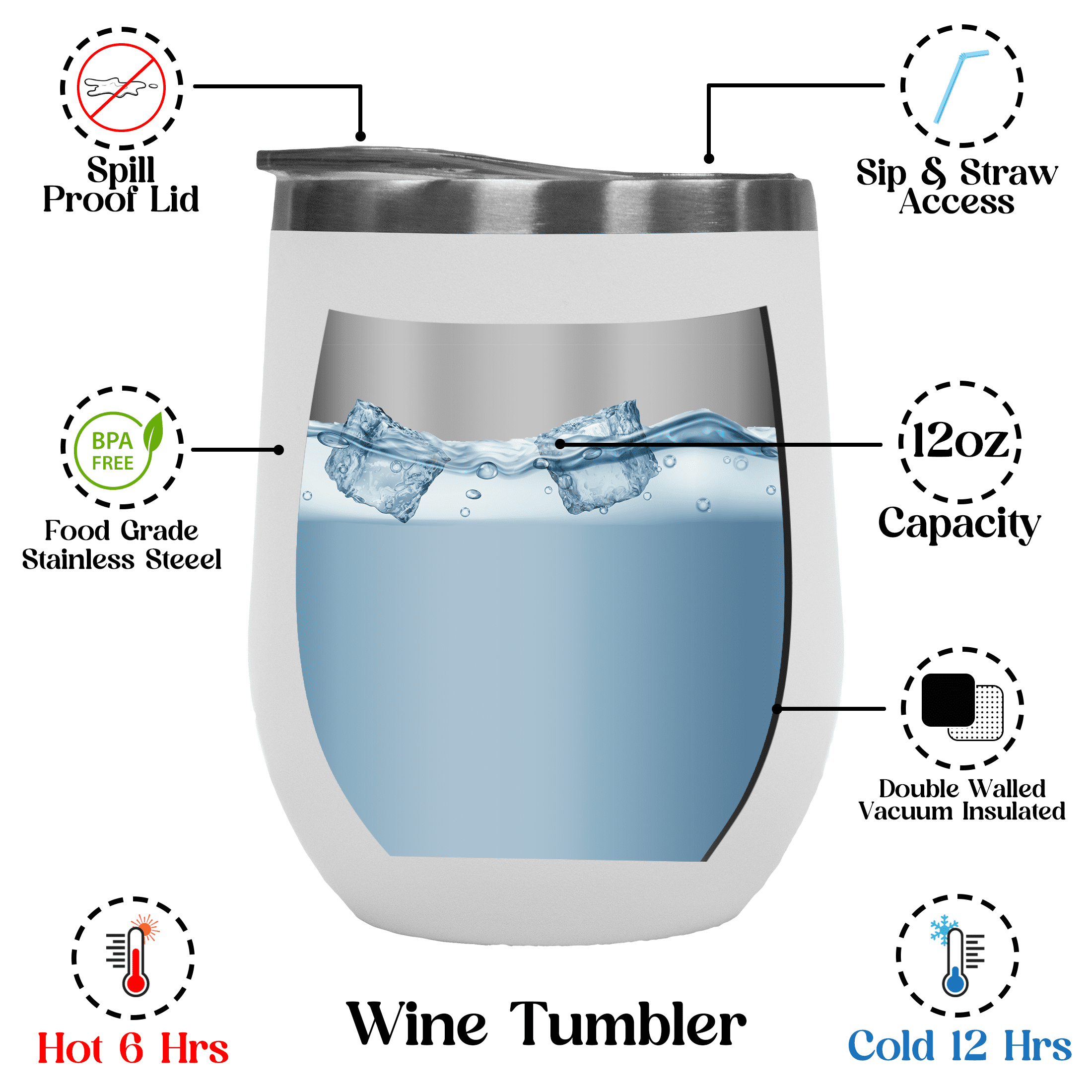 Track & Field, Athlete or Sports Themed, Groovy Retro Wavy Text Merch Gift, Black 12oz Wine Tumbler
