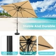 thumbnail image 5 of Pellebant 10 x 6.5 ft Patio Outdoor Umbrella Rectangular Double Top Market Umbrella in Tan, 5 of 11