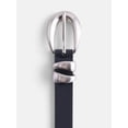 thumbnail image 3 of Scenario Women's and Women's Plus Organic Loops Faux Leather Belt, Black/Silver Tone, 3 of 4
