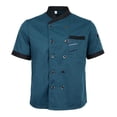 thumbnail image 2 of Chaqueta de chef para hombres Zulema 2 piezas Uniforme negro, 2 of 8