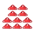 thumbnail image 2 of 10pcs Triangle Tent Rope Fastener Aluminium Alloy Ultralight Strong Paracord Tensioners Rope Adjuster for Camping Red, 2 of 14