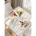 thumbnail image 5 of Gnomes Placemats Set of 4, White Yellow Daisy Floral Country Garden Floral Placemats for Dining Table, Place Mats for Kitchen Tabletop, Waterproof Wipeable Dining Table Mats Set, 5 of 9