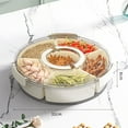 thumbnail image 4 of VONKY Multifunctional Divided Serving Tray With 6 Compartments Easy To And Efficient Veggie Tray With Lid rotatable, 4 of 6
