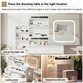 thumbnail image 4 of QinaQin Bedroom Dressing Table with Led Mirror, 4 Drawers, Charging Port and 3-Color Adjustable Lighting, 4 of 8