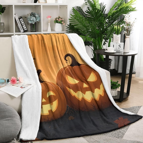 Warm Halloween Fleece Blanket 50x60 Anti Pilling Soft Throw