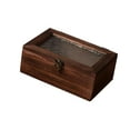 thumbnail image 2 of Yunhgft Jewelry Organizer Wooden Storage Box Empty Trinket Box Decorative with Hinge Lid 18x12x7cm, 2 of 9