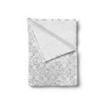 thumbnail image 2 of Art Deco Soft Flannel Fleece Blanket, Abstract Geometric Pattern with Modernistic Rounds and Lines Simplicity, Cozy Plush for Indoor and Outdoor Use, 50" x 70", Pale Grey and White, by Ambesonne, 2 of 6