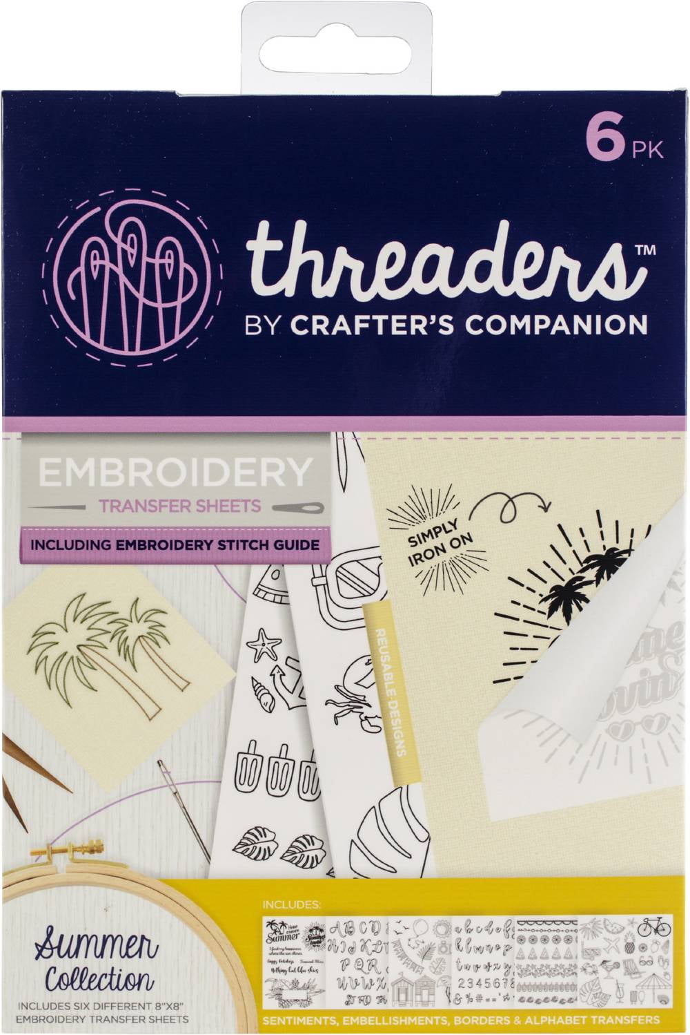 Crafter's Companion Threaders Embroidery Transfer SheetsSummer