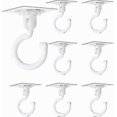 thumbnail image 1 of 8-Pack Clear Rotating Hooks, No-Drill Adhesive Wall & Ceiling Hangers for Home Decor and Storage Solutions, 1 of 3