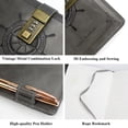 thumbnail image 3 of Leather Combination Lock Journal, Creative Stationery, 3 of 5