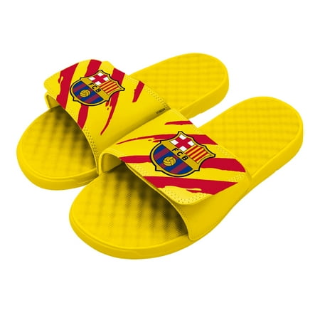 

Men s ISlide Yellow Barcelona Catalan Stripes Slide Sandals