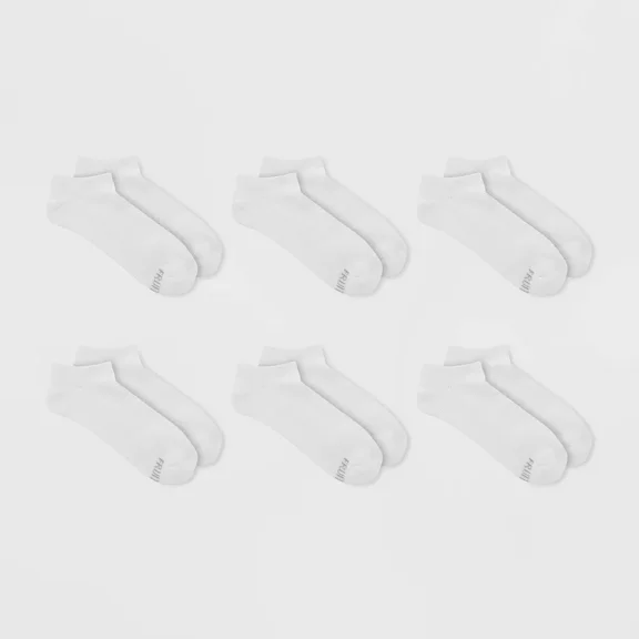 Fruit of the Loom Women's Extended Size Cushioned 6pk No Show Athletic Socks - 8-12