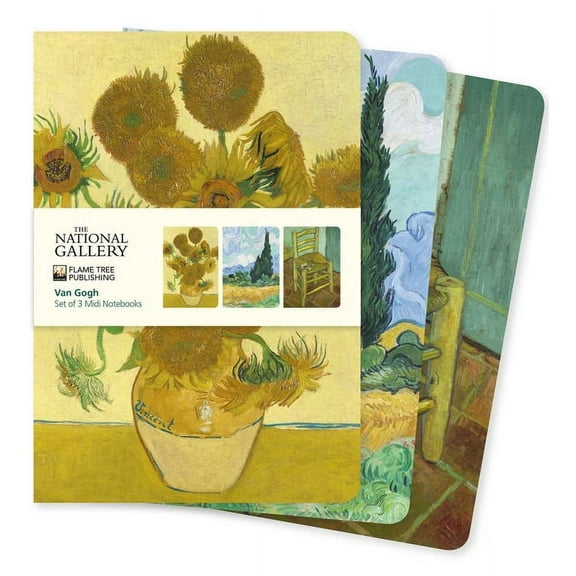 MIDI Notebook Collections National Gallery: Van Gogh Set of 3 MIDI Notebooks, (Hardcover)