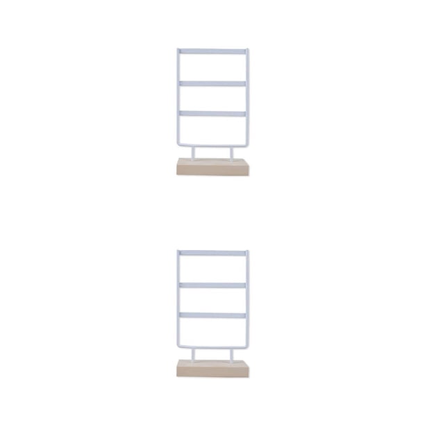 Sonducket Tocador para el hogar, Base de madera, pendiente, , soporte de exhibición, sala de estar, dormitorio, soporte de joyería, collar, Type2 NO2