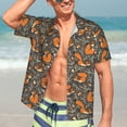 thumbnail image 5 of Lsque Fox And Mushroom pattern Hawaiian Shirt for Men, Unisex Summer Beach Casual Short Sleeve Button Down Shirts-Large, 5 of 9