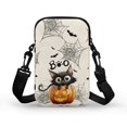 thumbnail image 2 of HELLHERO Cat Spider Web Pattern Shoulder Purse with Zipper Closed Crossbody Bag Vintage Polyester, 2 of 7