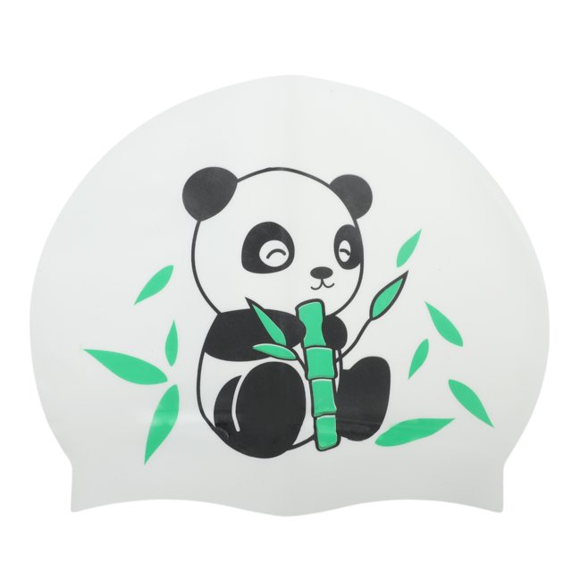 Gorro de natación de silicona de animal de dibujos animados único 1 Pc Blanco