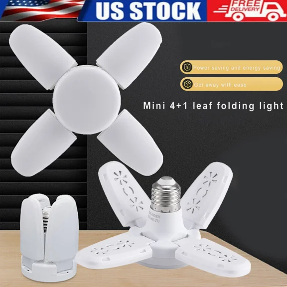 E27 Led Garage Light Bulb 28W Deformable Ceiling Fixture Lights Workshop Lamp