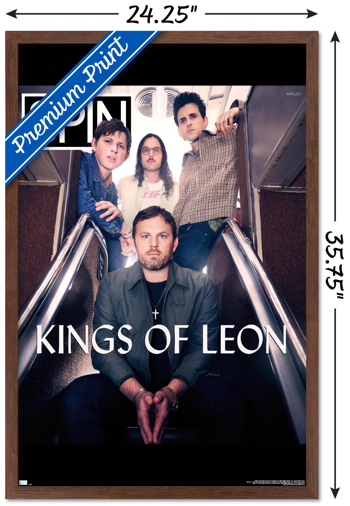 SPIN Magazine - Kings of Leon 21 Wall Poster, 22.375" x 34" Framed