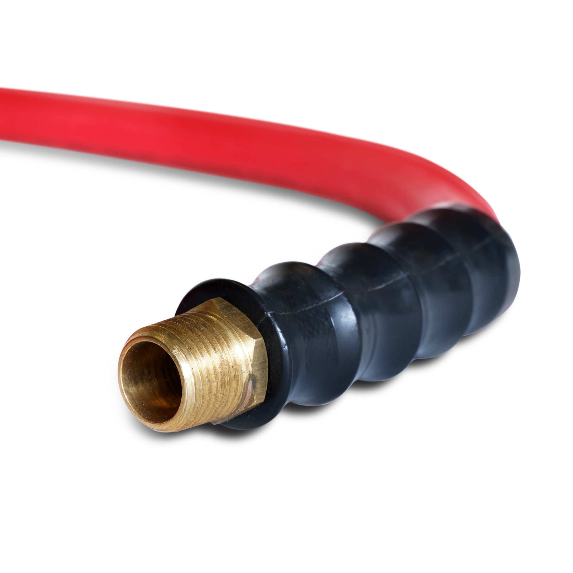 STEELMAN 96847-IND 50-Foot Long Red Rubber 1/2-Inch ID Hose Reel Replacement Air Hose with 1/2-Inch NPT Brass Fittings