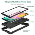 thumbnail image 3 of Dteck Galaxy Tab A 10.1 2019 Case with Screen Protector, Heavy 3 IN 1 Rugged Shockproof Case Kickstand Protective Cover for Samsung Galaxy Tab A 10.1 2019 release SM-T510 T515, Black, 3 of 9