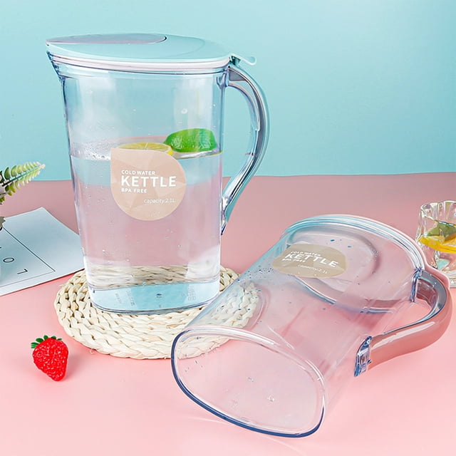 Fiudx Hervidor de Agua Fría de 1,4 L, Tapa Abatible Hermética, Material Resistente Al Calor, Almacenamiento Portátil de Bebidas, Ideal para Fiestas Al Aire Libre, Tamaño 23,5 X 19 Cm