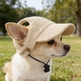 thumbnail image 4 of Corduroy Dog Hat Pet Baseball Cap Adjustable Sun Protection Pet Accessory Breathable Cute Photo Prop Hat For Small Dogs Cats Outdoor Walks Travel Photo Shoot Party Use Adjustable Fit, 4 of 7