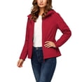 thumbnail image 3 of Jsaierl Women's Hooded Zip Up Windproof Jacket with Chest Pocket Lightweight Windbreaker for Travel Hiking Outdoor, 3 of 8