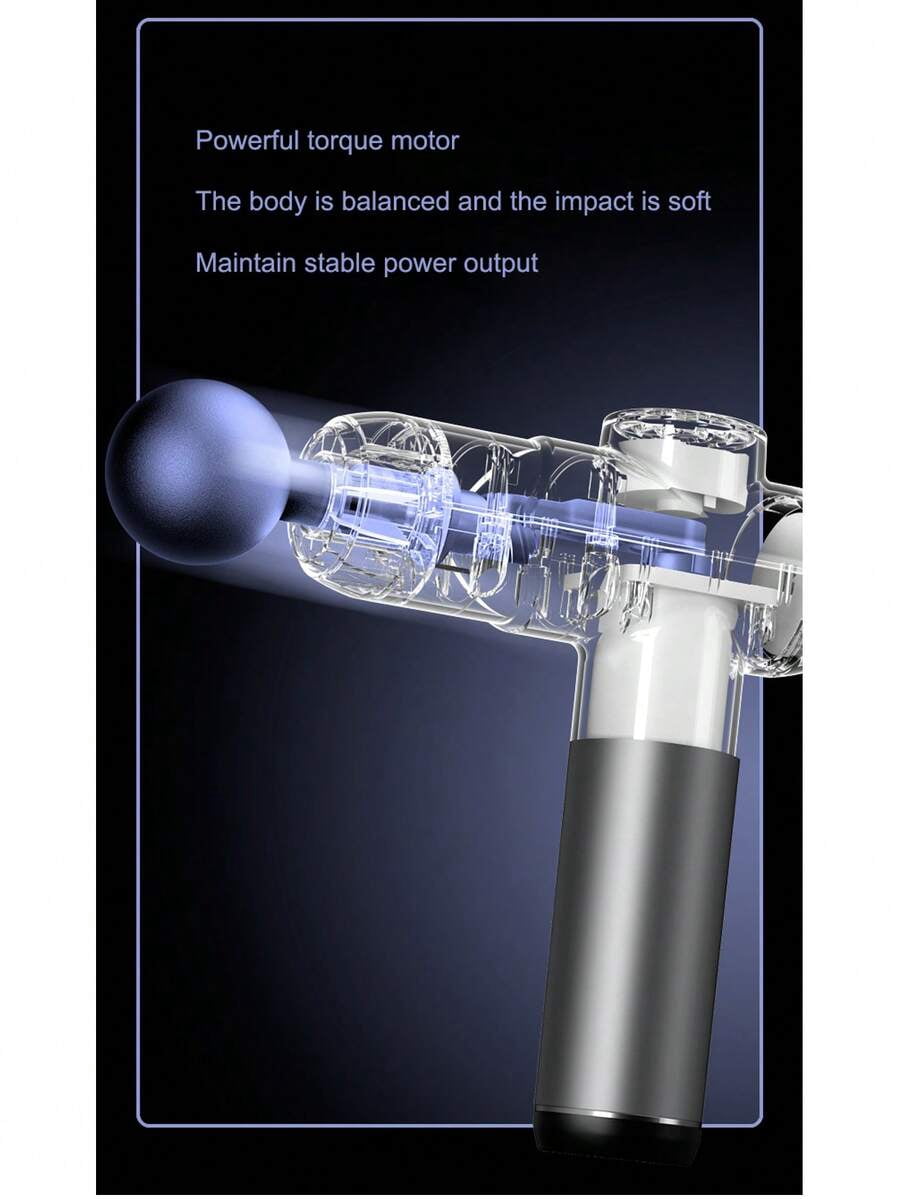 99 Speed Massage Gun Percussion Deep Tissue Massager For Athletes Vibrating 8 Heads Travel Case Muscle Relax Massager LCD Display Cordless USB Charging Silver/Grey