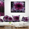 thumbnail image 3 of Designart Dark Purple Fractal Flower Digital Art - Floral Throw Pillow - 18x18, 3 of 4