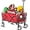 Red, variant on Collapsible Folding Wagon 150 lbs Max Load, Heavy-Duty Portable Utility Shopping Cart, Lightweight Foldable Grocery Stroller, W/360° Wheels, Carry Bag, for Camping, Beach, Garden, Sports (Black)