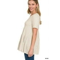 thumbnail image 2 of Zenana Women & Plus Summer Casual Short Sleeve Tiered Ruffle Tunic Peplum Tank Top, 2 of 4