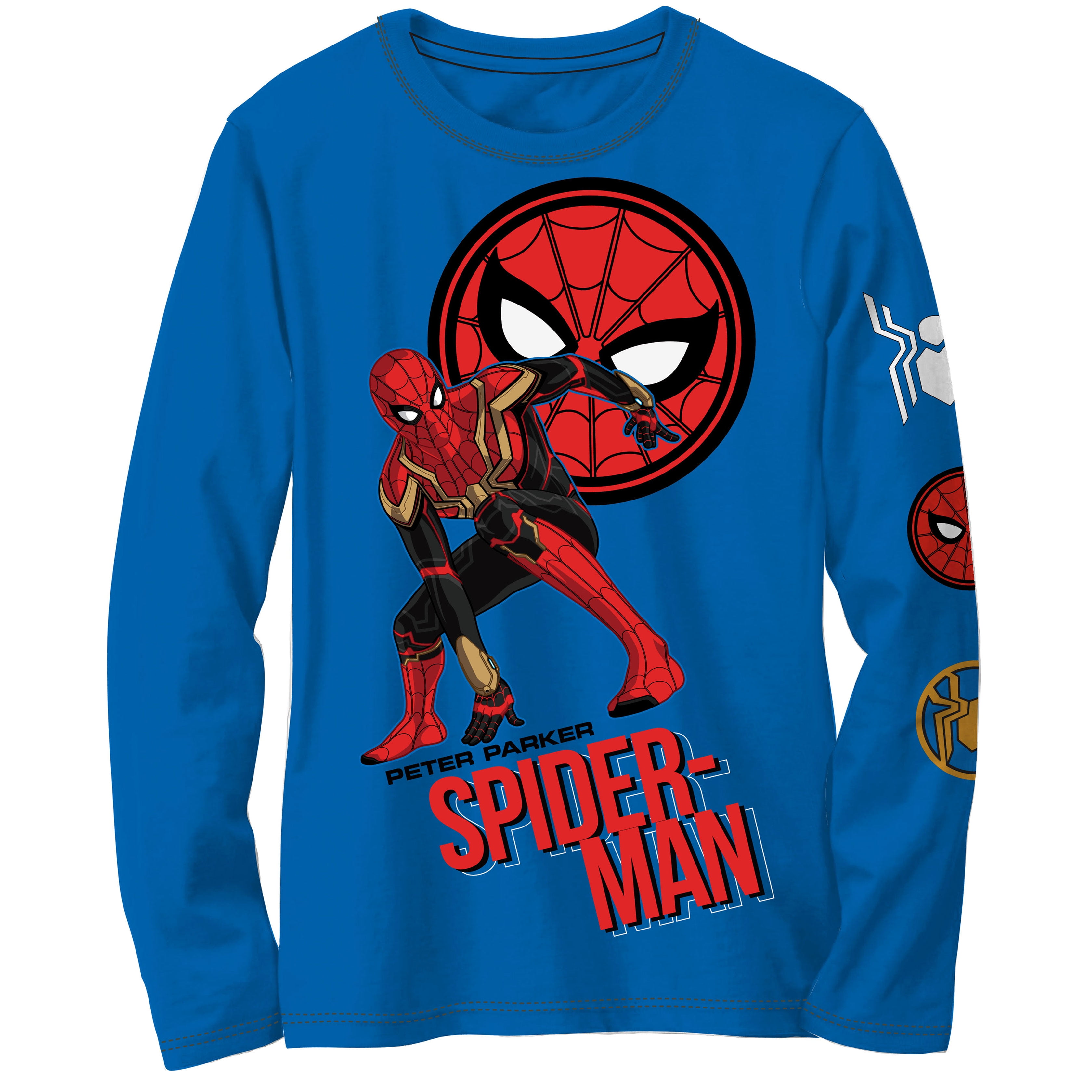 Marvel Comics Spider Man T-Shirt Long Sleeve Youth Size M,L,XL,XXL Kids Tee NEW