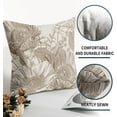thumbnail image 6 of Vintage Flowers Pillow Covers 20x20 Inch Set of 2 Brown Floral Leaves Decorative Square Throw Pillows for Couch Rustic Square Pillow Cases Home Decor for Living Room Sofa Porch Outdoor, 6 of 6