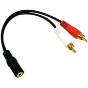 Importer520 3.5mm Female to 2 RCA Male Splitter Cable (6-Inch)