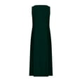 thumbnail image 4 of FAIWAD Linen Tank Dress for Women Round Neck Sleeveless Summer Sundress Basic Plain Maxi Dress with Pocket, 4 of 5