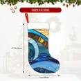 thumbnail image 4 of Salouo Stained Glass Ocean Wave Print Christmas Stockings,Large Xmas Stocking Set of 1 Holiday and Farmhouse Stocking for Christmas Holiday Party Decoration(17.7*11 Inch), 4 of 7