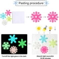 100Pcs Removable Colorful Glow In The Dark Snowflake Wall Decor