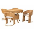 thumbnail image 2 of bali & pari Arisu Boho Dining Set, 5-Piece, Light Honey, 2 of 9