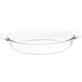 thumbnail image 1 of Plat à Tarte Transparent Plat de Cuisson en Verre Plaque de Cuisson Rôtissoire à Fromage avec Double Poignée, 1 of 5